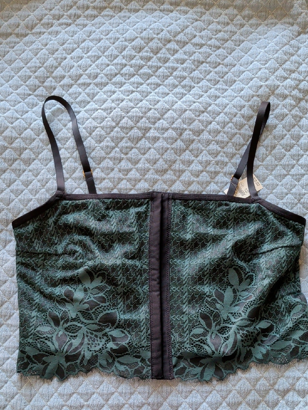aerie Lace Bralette Square Neck Crop Tank NWT
